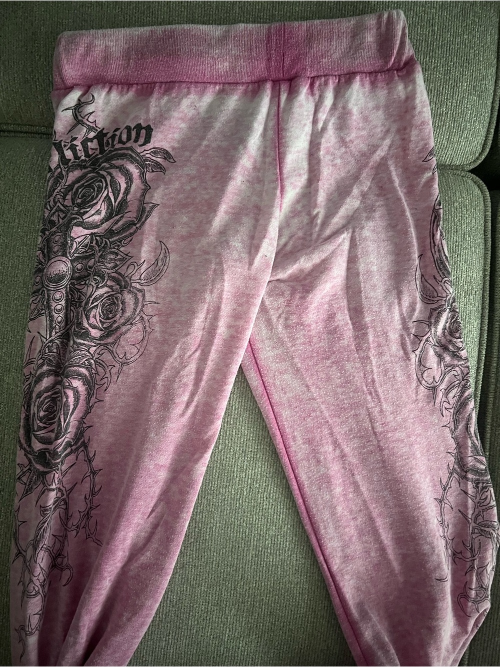 Pink Affliction Flare Sweats
